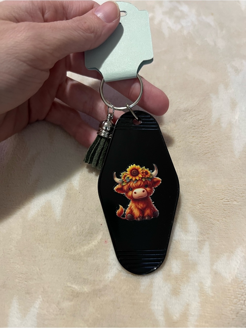 Highland Cow Keychain 🌻